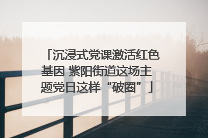 沉浸式党课激活红色基因 紫阳街道这场主题党日这样“破圈”