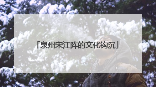 泉州宋江阵的文化钩沉