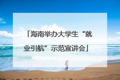 海南举办大学生“就业引航”示范宣讲会