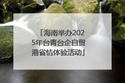 海南举办2025年台青台企自贸港省情体验活动