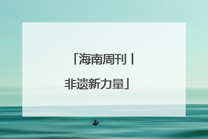 海南周刊丨非遗新力量