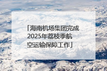 海南机场集团完成2025年荔枝季航空运输保障工作