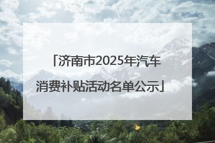 济南市2025年汽车消费补贴活动名单公示