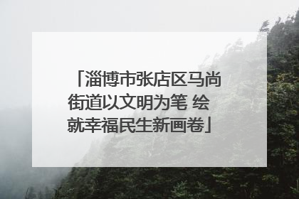 淄博市张店区马尚街道以文明为笔 绘就幸福民生新画卷