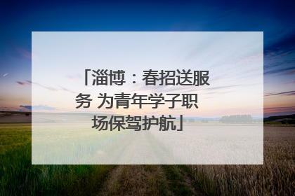 淄博：春招送服务 为青年学子职场保驾护航
