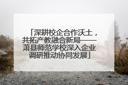深耕校企合作沃土，共拓产教融合新局——萧县师范学校深入企业调研推动协同发展