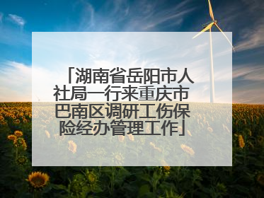 湖南省岳阳市人社局一行来重庆市巴南区调研工伤保险经办管理工作