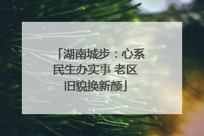 湖南城步：心系民生办实事 老区旧貌换新颜