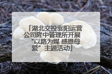 湖北交投襄阳运营公司隆中管理所开展“以路为媒 感恩母爱”主题活动