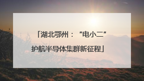 湖北鄂州：“电小二”护航半导体集群新征程