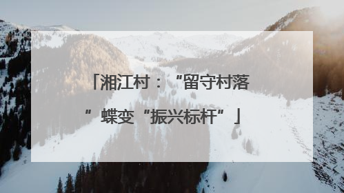 湘江村：“留守村落”蝶变“振兴标杆”