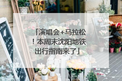 演唱会+马拉松！本周末沈阳地铁出行指南来了