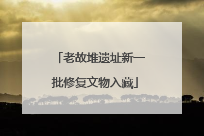 老故堆遗址新一批修复文物入藏