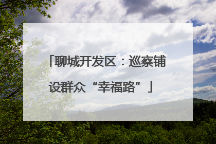 聊城开发区：巡察铺设群众“幸福路”