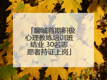 聊城首期积极心理教练培训班结业 30名志愿者持证上岗