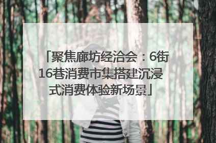 聚焦廊坊经洽会：6街16巷消费市集搭建沉浸式消费体验新场景