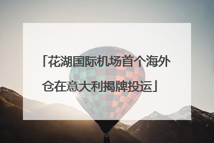 花湖国际机场首个海外仓在意大利揭牌投运
