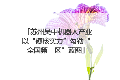苏州吴中机器人产业以“硬核实力”勾勒“全国第一区”蓝图