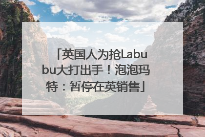 英国人为抢Labubu大打出手！泡泡玛特：暂停在英销售