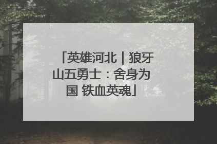 英雄河北｜狼牙山五勇士：舍身为国 铁血英魂