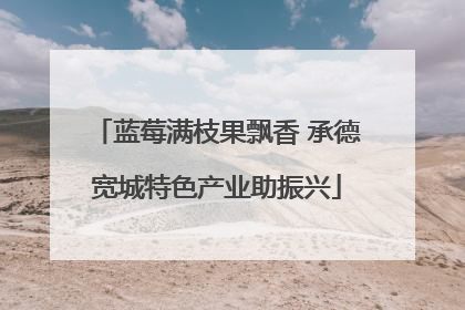 蓝莓满枝果飘香 承德宽城特色产业助振兴
