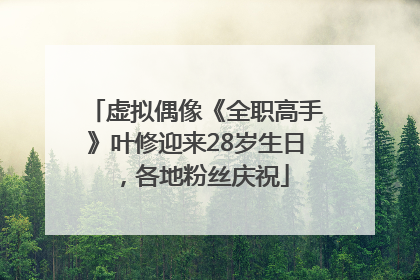 虚拟偶像《全职高手》叶修迎来28岁生日，各地粉丝庆祝