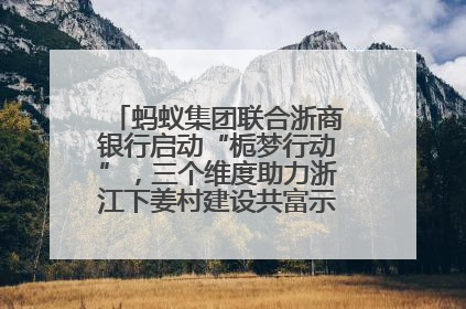 蚂蚁集团联合浙商银行启动“栀梦行动”，三个维度助力浙江下姜村建设共富示范区示范点