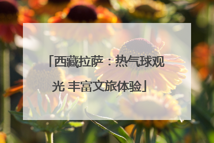 西藏拉萨：热气球观光 丰富文旅体验