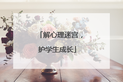 解心理迷宫，护学生成长
