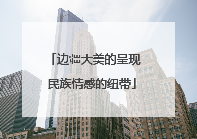 边疆大美的呈现 民族情感的纽带