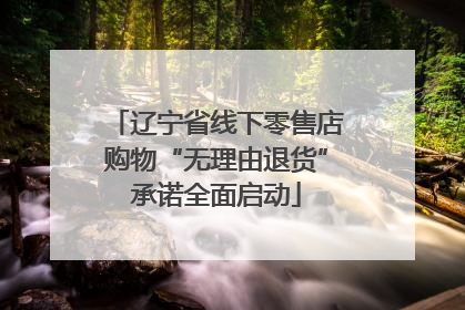 辽宁省线下零售店购物“无理由退货”承诺全面启动