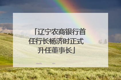 辽宁农商银行首任行长杨济时正式升任董事长
