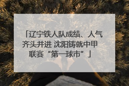 辽宁铁人队成绩、人气齐头并进 沈阳铸就中甲联赛“第一球市”