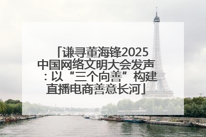 谦寻董海锋2025中国网络文明大会发声：以“三个向善”构建直播电商善意长河