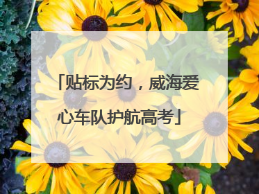 贴标为约，威海爱心车队护航高考