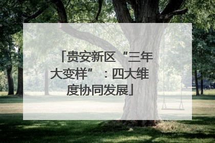 贵安新区“三年大变样”：四大维度协同发展