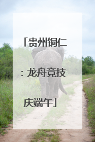 贵州铜仁：龙舟竞技庆端午