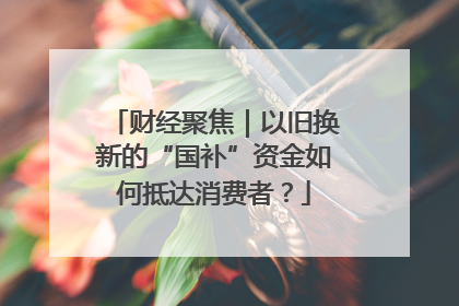 财经聚焦｜以旧换新的“国补”资金如何抵达消费者？