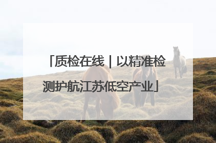 质检在线｜以精准检测护航江苏低空产业