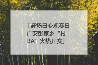 赶场日变观赛日 广安彭家乡“村BA”火热开赛