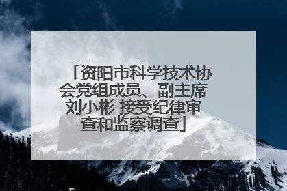 资阳市科学技术协会党组成员、副主席刘小彬 接受纪律审查和监察调查