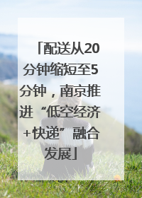 配送从20分钟缩短至5分钟，南京推进“低空经济+快递”融合发展