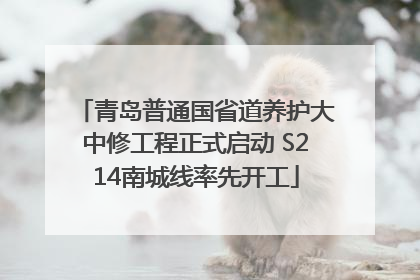 青岛普通国省道养护大中修工程正式启动 S214南城线率先开工