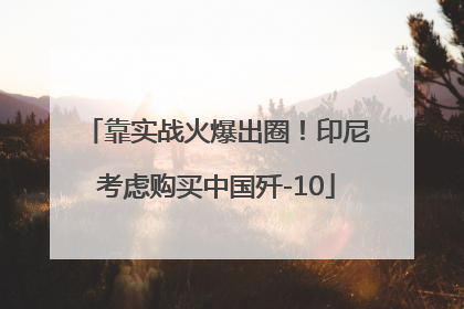 靠实战火爆出圈！印尼考虑购买中国歼-10
