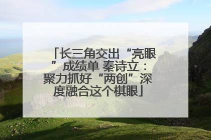 长三角交出“亮眼”成绩单 秦诗立：聚力抓好“两创”深度融合这个棋眼