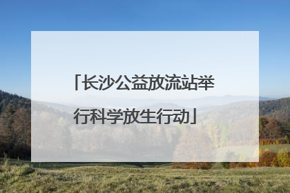 长沙公益放流站举行科学放生行动