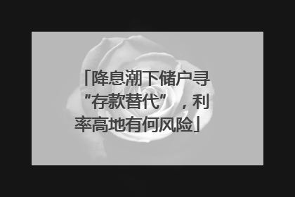 降息潮下储户寻“存款替代”，利率高地有何风险