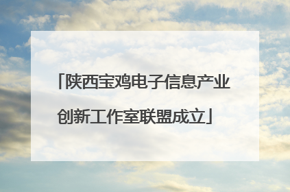 陕西宝鸡电子信息产业创新工作室联盟成立