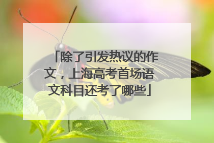 除了引发热议的作文，上海高考首场语文科目还考了哪些