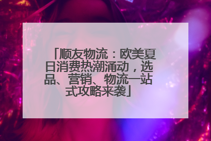 顺友物流：欧美夏日消费热潮涌动，选品、营销、物流一站式攻略来袭